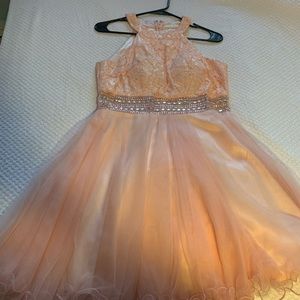 Peach dress, prefect for school formals